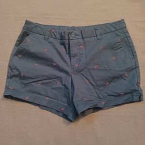 Magellan Outdoors Blue with Pink Lobster Print Casual Shorts Women's Size 10